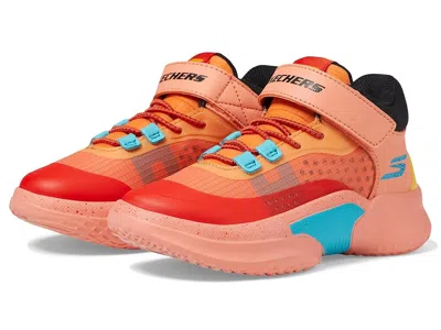 Skechers Skx Court Hype (little Kid/big Kid) Boys Shoes Orange/multi : 11.5 Little Kid M, Leather