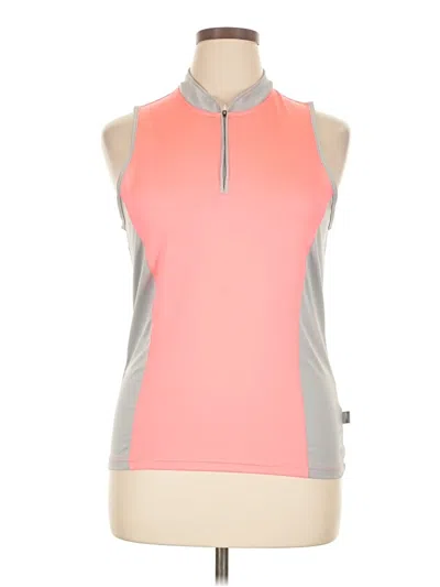Pre-owned Skechers Sleeveless Top Orange Halter Neckline Tops