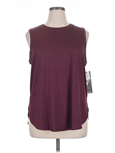 Pre-owned Skechers Sleeveless T-shirt In Burgundy