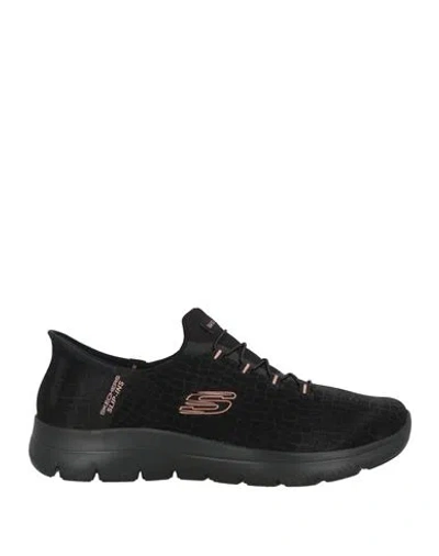 Skechers Slip-ins Woman Sneakers Black Size 5 Textile Fibers