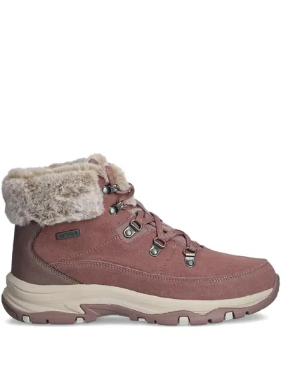 Skechers Snow Worries Lace-up Boots In Pink