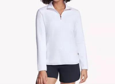 Skechers Women's Soft Knit Ottoman 1/4 Zip Top In White
