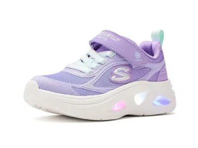 Skechers Sola Glow 2.0 - Dazzle Steps 303729l (little Kid/big Kid) Girl's Shoes Lavendar/aqua : 11.5 Little K In Blue