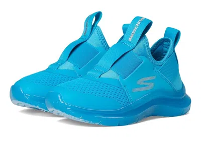 Skechers Sport Stretch Knit-skech Fast Ice 403878l (little Kid/big Kid) Boy's Shoes Aqua : 2.5 Little Kid M,  In Blue