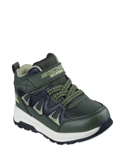 Skechers Kids' Storm Blazer Drizzle Squad Touch-strap Waterproof Ankle Boots In Animal Print
