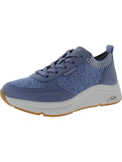 Skechers Street Womens Memory Foam Gym Running Shoes In Blue