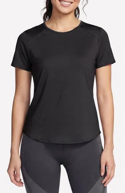 Skechers Stripe Peformance T-shirt In Black