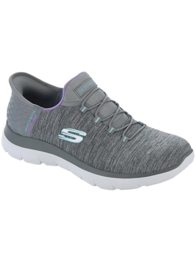 Skechers Summits- Dazzling Haze Womens Lifestyle Memory Foam Slip-on Sneakers In Grey