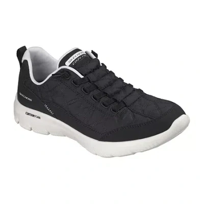 Skechers Summits Cozy Fit Womens Slip-on Walking Shoes In Black
