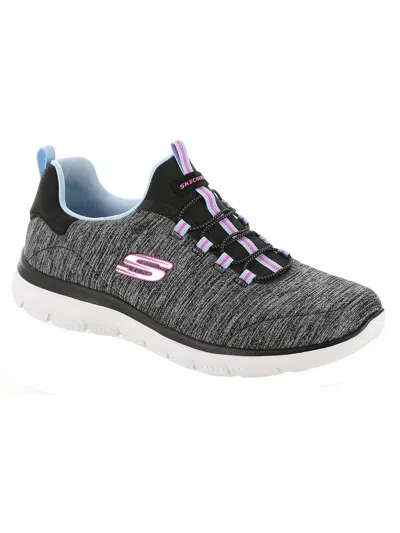 Skechers Summits Fresh Impression Womens Comfort Insole Manmade Running & Training Shoes In Black