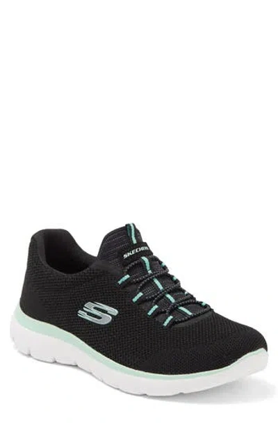 Skechers Summits Slip-on Sneaker In Black/turquoise
