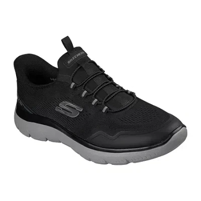 Skechers Summits Top Rate Mens Round Slip-on Shoe In Black