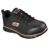 Skechers Sure Track 108025-bkrg Women's 6.5 Black Alloy Toe Work Shoes Eee4088 In Black