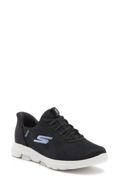 Skechers Swift-fit Go Walk 5 Sneaker In Black,pink
