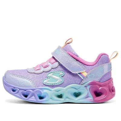 Skechers (td)  Heart Lights 'purple Blue' In Multi