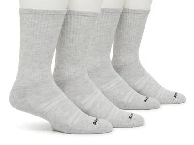 Skechers Terry Crew Socks 6 Pack In Grey