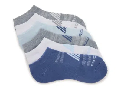Skechers Terry No Show Socks 6 Pack In Multi
