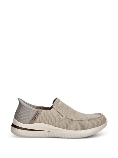 Skechers Textured-panels Trainers In Neutral