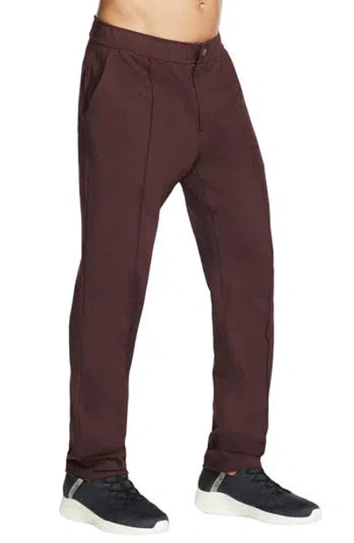 Skechers The Gowalk Goflex Hybrid Pants In Burgundy