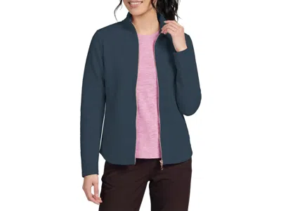 Skechers The Hoodless Hoodie Go Walk Shine Jacket In Blue