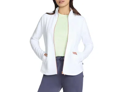 Skechers The Hoodless Hoodie Go Walk Shine Jacket In White