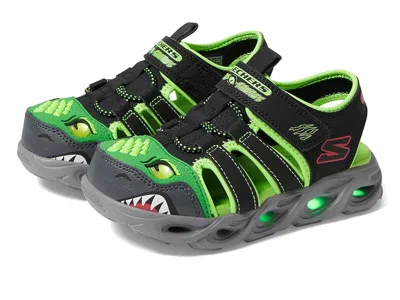 Skechers Thermo-splash - Hydro-flare 400613l (little Kid/big Kid) Boys Shoes Black/lime : 2 Little Kid M In Multi