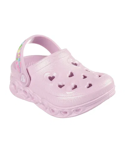 Skechers Babies' Toddler Girls' Foamies: Light Hearted Casual Slip-on Clog Shoes From Finish Line In Light Pink