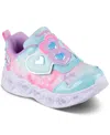 Skechers Toddler Girls Heart Lights In Turquoise