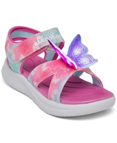 Skechers Babies' Toddler Girls Jumpsters Sandal In Pink