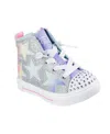 Skechers Toddler Girls Twinkle Toes: Twinkle Sparks Magical Ombre Light-up Casual Sneakers From Finish Line In Silver