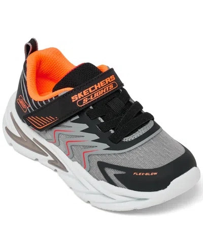 Skechers Babies' Toddler Kids Lights: Flex-glow Ultra In Black
