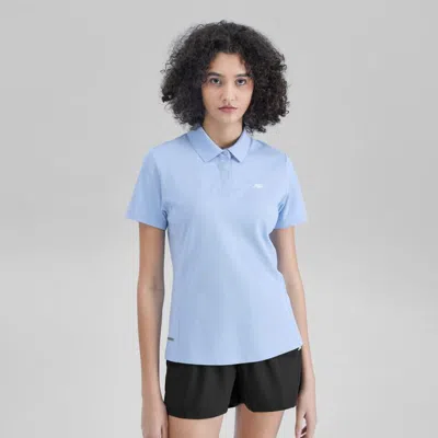 Skechers 【吸湿速干】时尚运动t恤女士针织短袖polo衫春夏季 In Blue