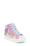 Skechers Kids' Twi-lites 2.0 Light-up High Top Sneaker In Hot Pink/ Multi