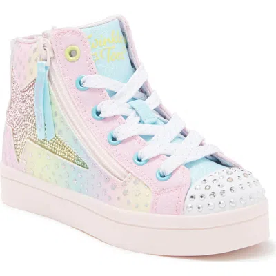 Skechers Kids'  Twi-lites 2.0 Light-up High Top Sneaker In Multi/pink