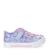 Skechers Twinkle Sparks Butterfly-embellished Light-up Woven Trainers In Purple
