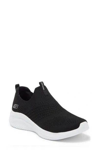 Skechers Ultra Flex 3.0 Classy Charm Sneaker In Black/white