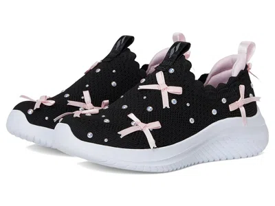 Skechers Ultra Flex 3.0 Kids Girl Shoes Black/light Pink : 13 Little Kid M, Textile