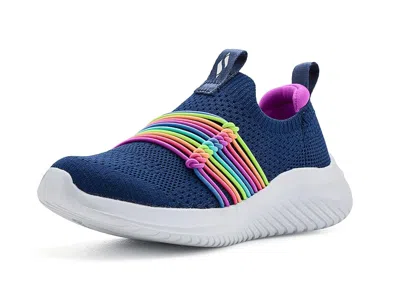Skechers Ultra Flex 3.0 - Rainbow Speed 302268l (little Kid/big Kid) Kid's Shoes Navy/multi 1: 10.5 Little Ki In Blue