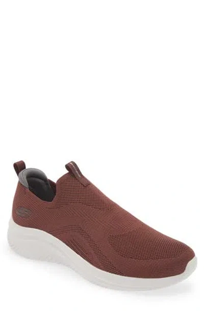 Skechers Ultra Flex 3.0 Slip-on Sneaker In Burgundy