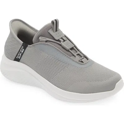 Skechers Ultra Flex 3.0 Slip-on Sneaker In Gray/black