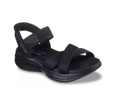 Skechers Ultra Flex 3.0 Summerville Sandal In Black