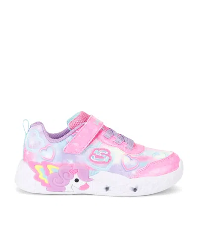Skechers Kids' Unicorn Charmer Light-up Sneakers In Pink