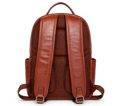 Skechers Unisex Leather Backpack In Brown