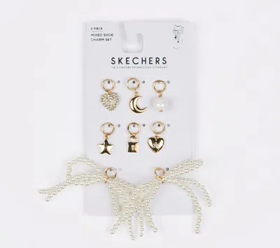 Skechers Unisex Pearl Lace Charm Pack In White