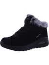 Skechers Uno Rugged Wintriness Womens Suede Memory Foam Winter & Snow Boots In Black