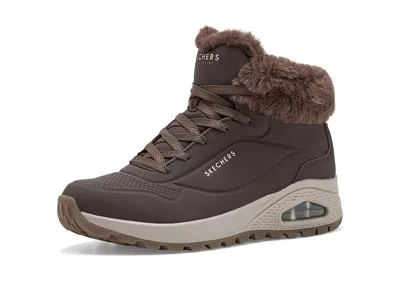 Skechers Uno Rugged Women's Boots Chocolate: 6.5 B - Medium, Synthetic