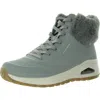 Skechers Uno Rugged Womens Lace-up Faux Fur Winter & Snow Boots In Grey