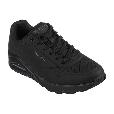 Skechers Uno Stand On Air Mens Wide Width Sneakers In Black