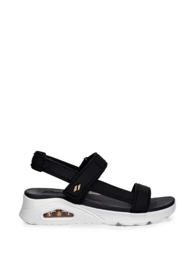 Skechers Uno Summer Stand 2 Touch-strap Sandals In Black