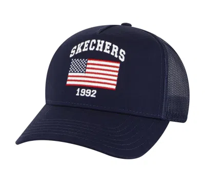 Skechers Usa Flag Hat In Blue